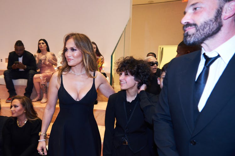Jennifer Lopez, Emme Lopez and Ben Affleck attend JR Ridinger Celebration Of Life at Faena Forum on ...