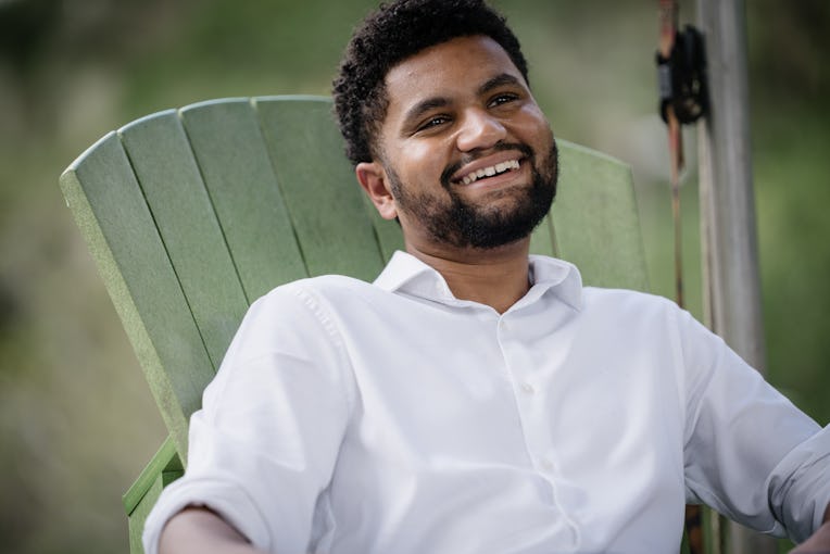 LONGWOOD, FL - AUGUST 30: Maxwell Frost meets with community leaders and organizers from Central Flo...