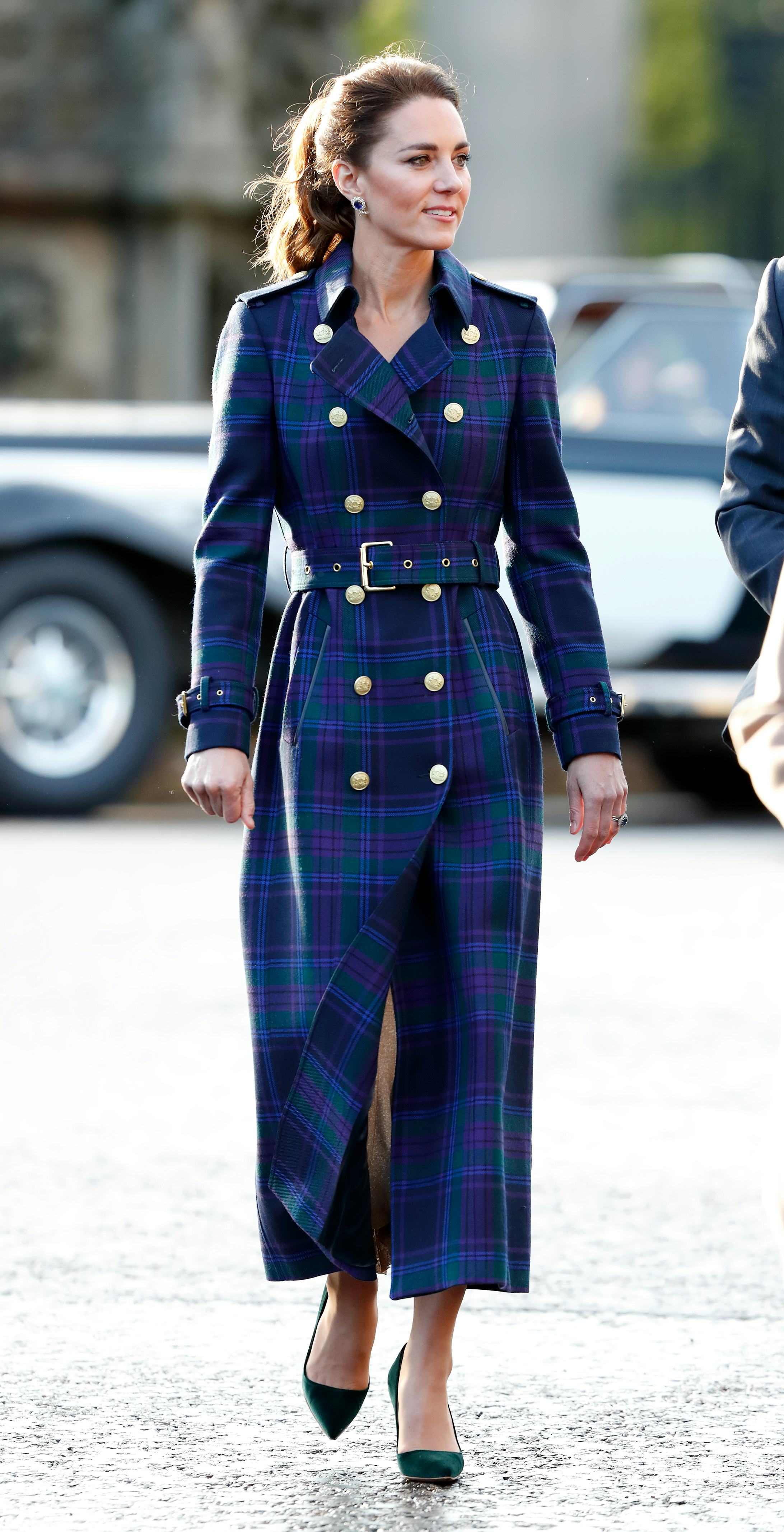 Kate middleton outlet tartan coat dress