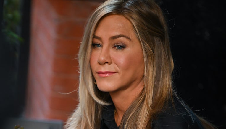 NEW YORK, NEW YORK - SEPTEMBER 26: Jennifer Aniston is seen filming on location for 'The Morning Sh...