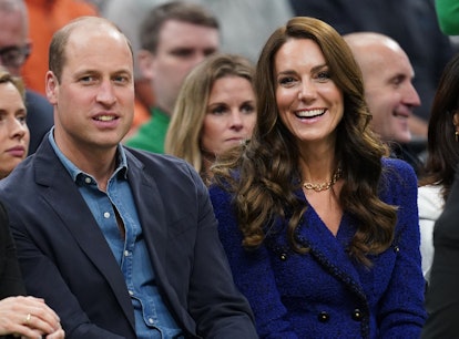 On the first day of their trip to Boston, Prince William and Kate Middleton attended the Boston Celt...