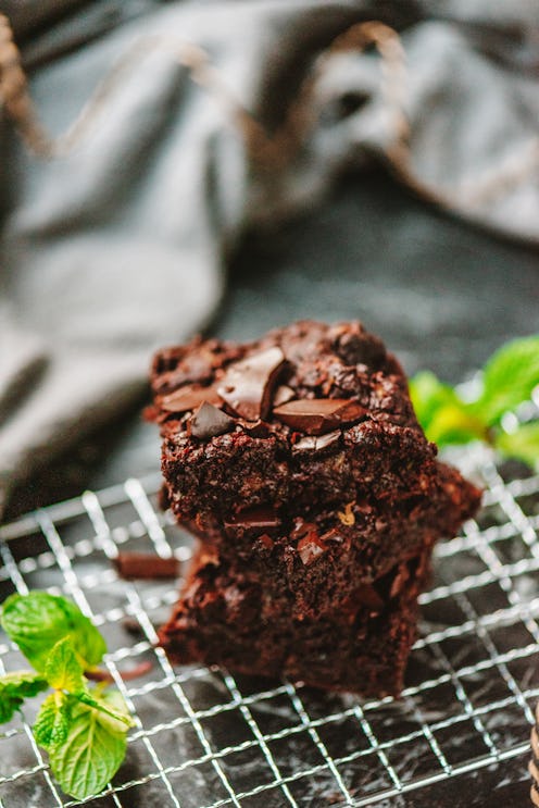 Fudgy chocolate zucchini brownie - vegan and glutenfree