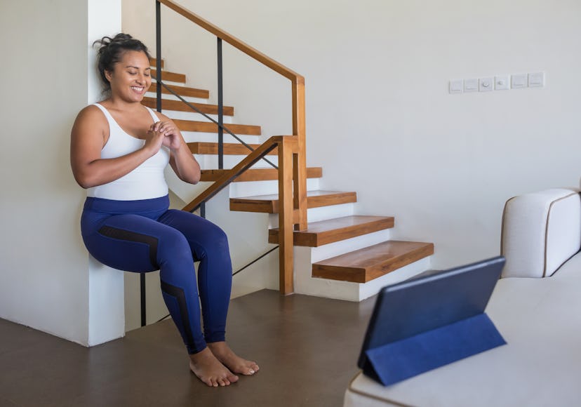 How to do a wall squat.