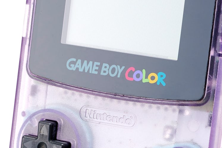 Detail of a Nintendo Game Boy Color handheld video game console, taken on December 20, 2019. (Photo ...