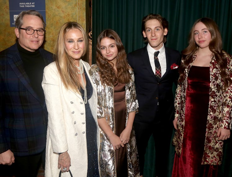 Matthew Broderick, Sarah Jessica Parker, Tabitha Hodge Broderick,James Wilkie Broderick and Marion L...