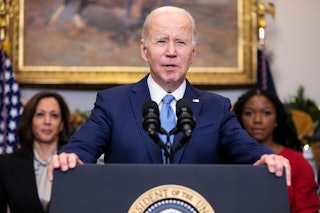 WASHINGTON, DC - DECEMBER 8: President Joe Biden speaks on the release of Olympian and WNBA player B...