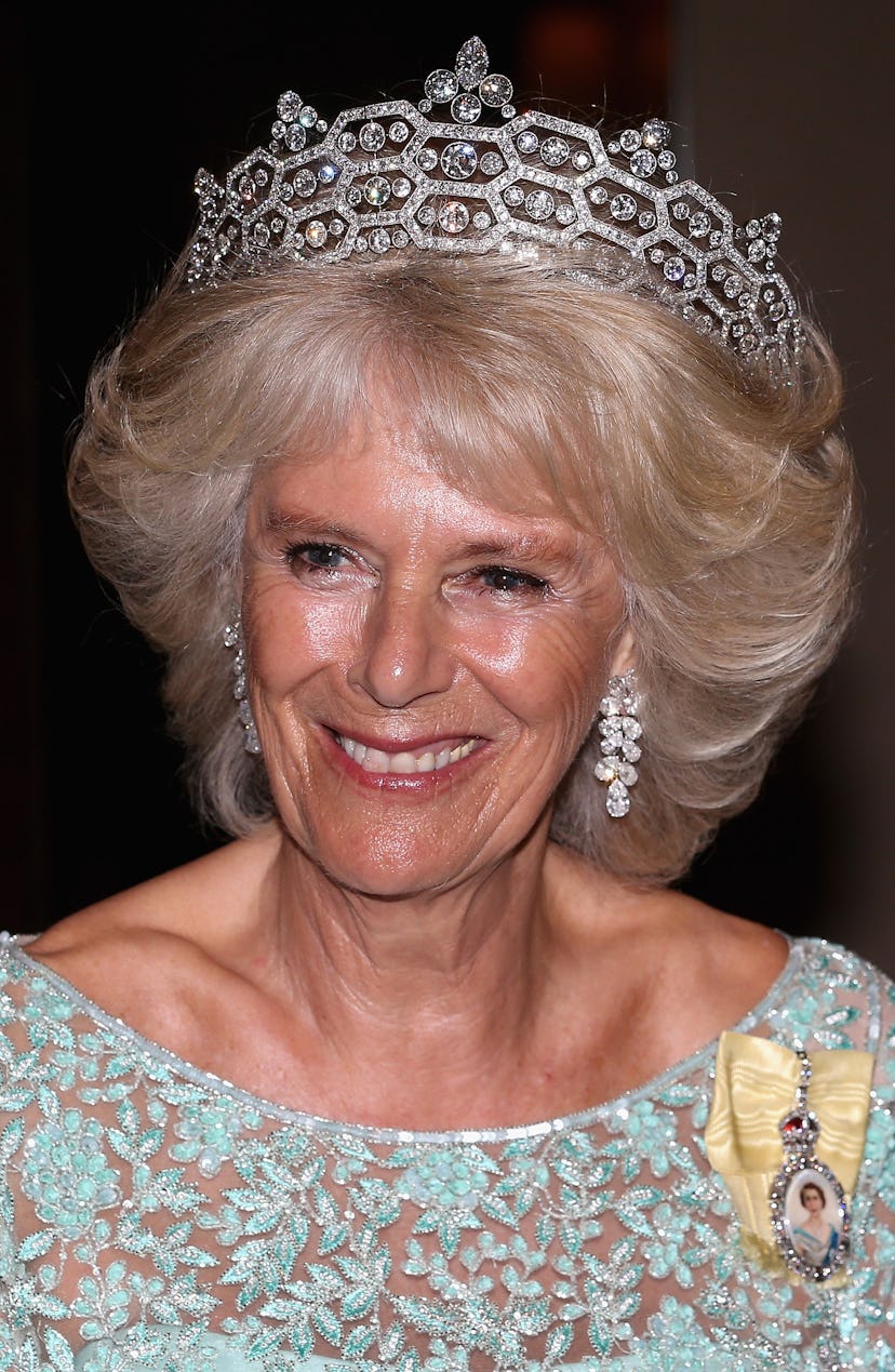 COLOMBO, SRI LANKA - NOVEMBER 15:  Camilla, Duchess of Cornwall attends the CHOGM Dinner at the Cinn...