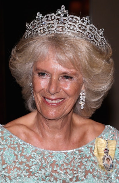 COLOMBO, SRI LANKA - NOVEMBER 15:  Camilla, Duchess of Cornwall attends the CHOGM Dinner at the Cinn...