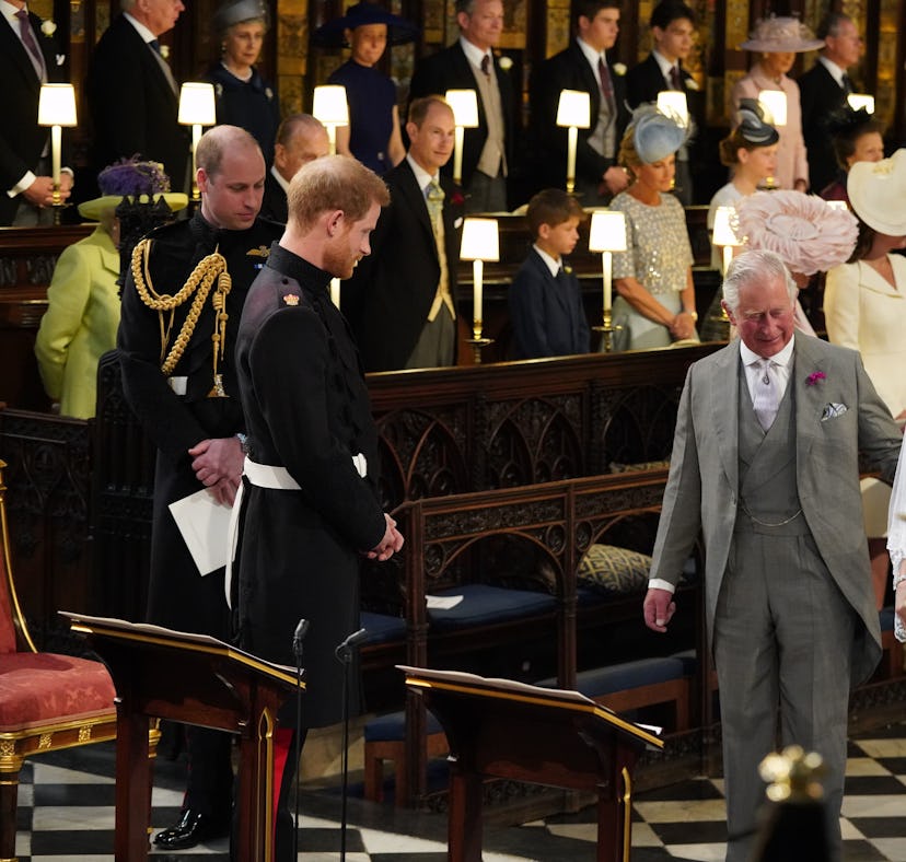 Prince Harry, Meghan Markle, Prince Charles on their wedding day