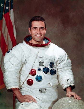(Original Caption) Cape Kennedy, Florida: Harrison H. (Jack) Schmitt, lunar module pilot for Apollo ...