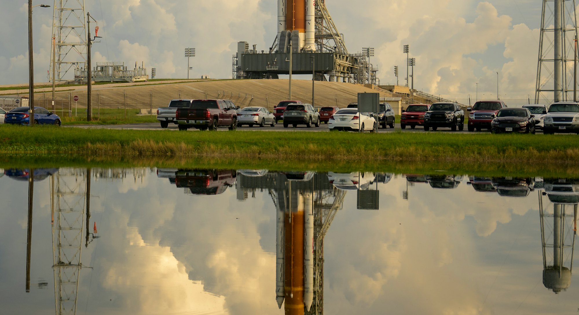 CAPE CANAVERAL, FLORIDA - SEPTEMBER 2: In this handout image provided by NASA, NASA's Space Launch S...