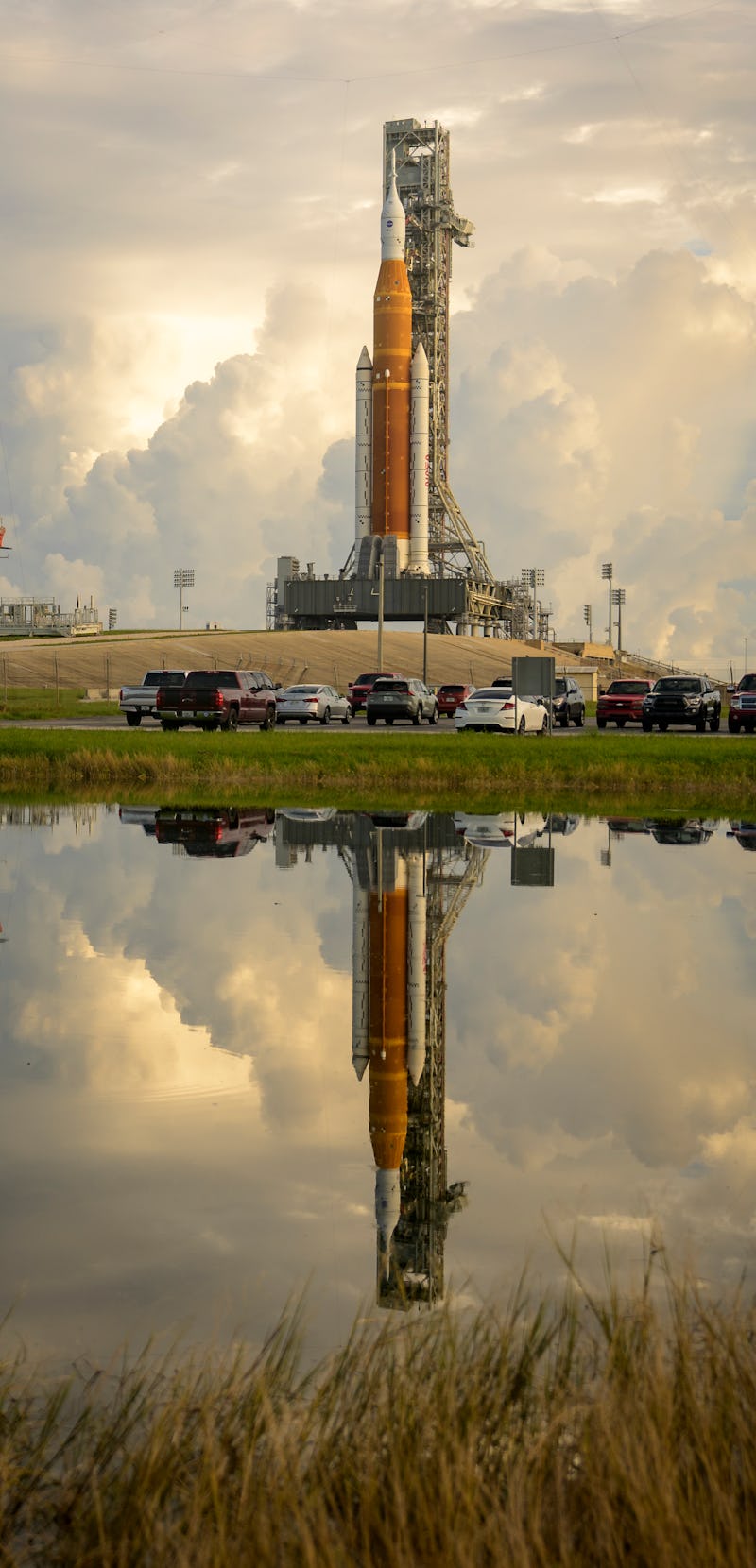 CAPE CANAVERAL, FLORIDA - SEPTEMBER 2: In this handout image provided by NASA, NASA's Space Launch S...