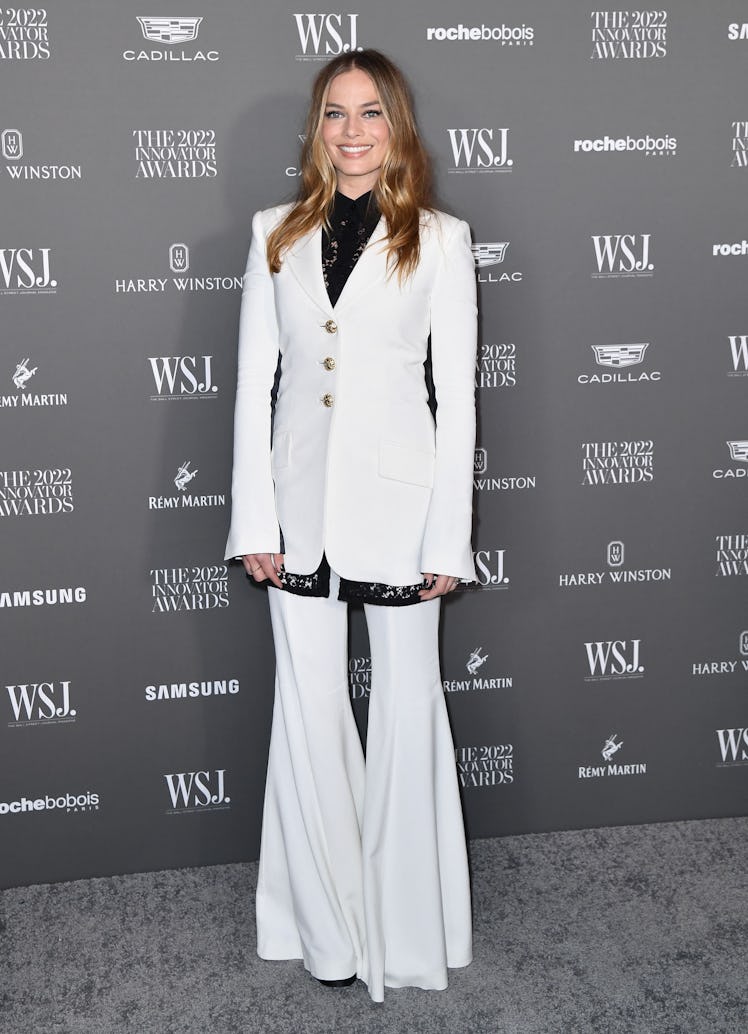 Australian actress Margot Robbie arrives for the Wall Street Journal Magazine 2022 Innovator awards