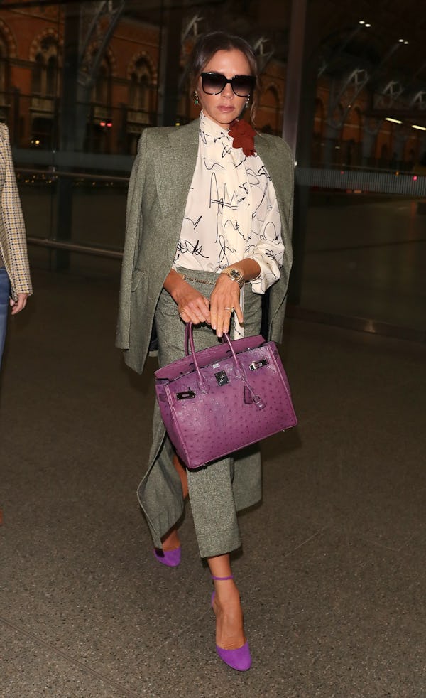 Victoria Beckham arriving back in London St Pancras station after a day in Paris on November 15, 201…