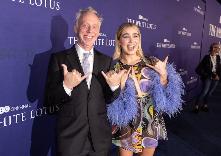 Mike White and Haley Lu Richardson at the Los Angeles Season 2 Premiere of HBO Original Series "The ...
