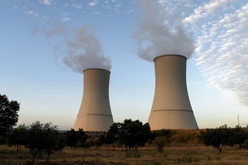 The Trillo nuclear power plant in Trillo, 145 km from Madrid, is pictured on August 31, 2022. - Clean...