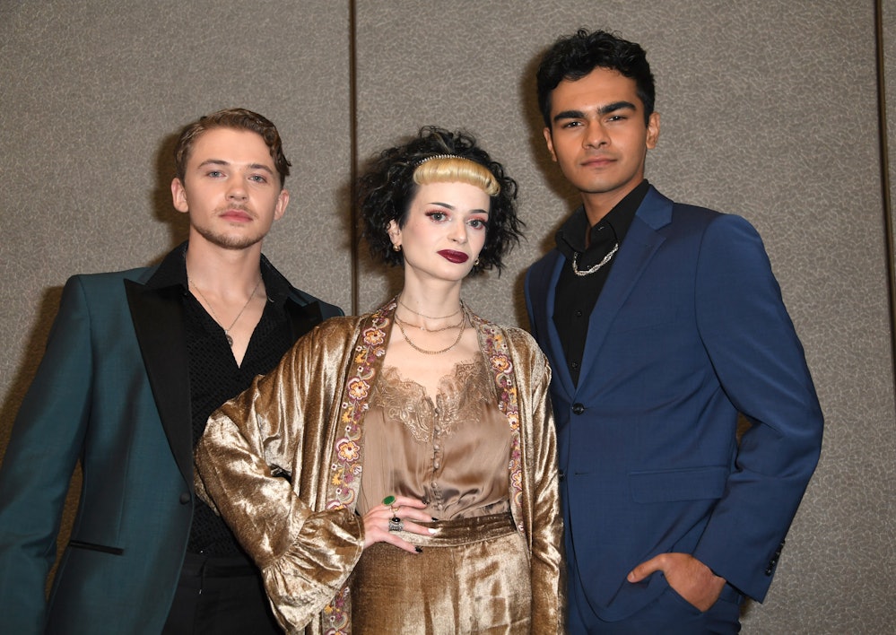 BURBANK, CALIFORNIA - OCTOBER 25: Igby Rigney, Ruth Codd and Saufiyan Sapkota attend the 50th annive...