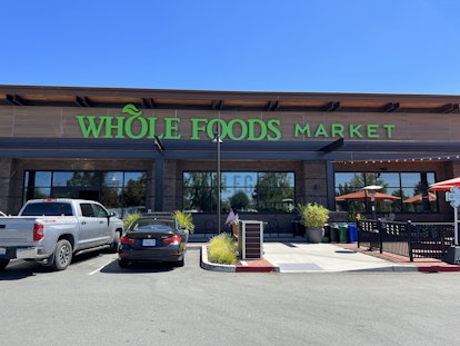 Facade of a Whole Foods Market grocery store in Walnut Creek, California, August 14, 2022. Photo cou...