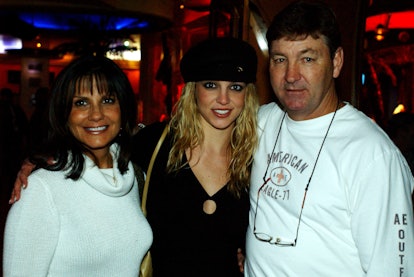 Britney Spears with her parents during Britney Spears at Planet Hollywood, Las Vegas Party at Planet...