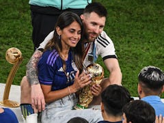 Lionel Messi's wife had a sweet reaction to his World Cup win.