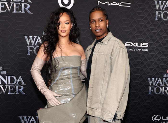 Rihanna and A$AP Rocky attend Marvel Studios' "Black Panther: Wakanda Forever" premiere at Dolby Th...