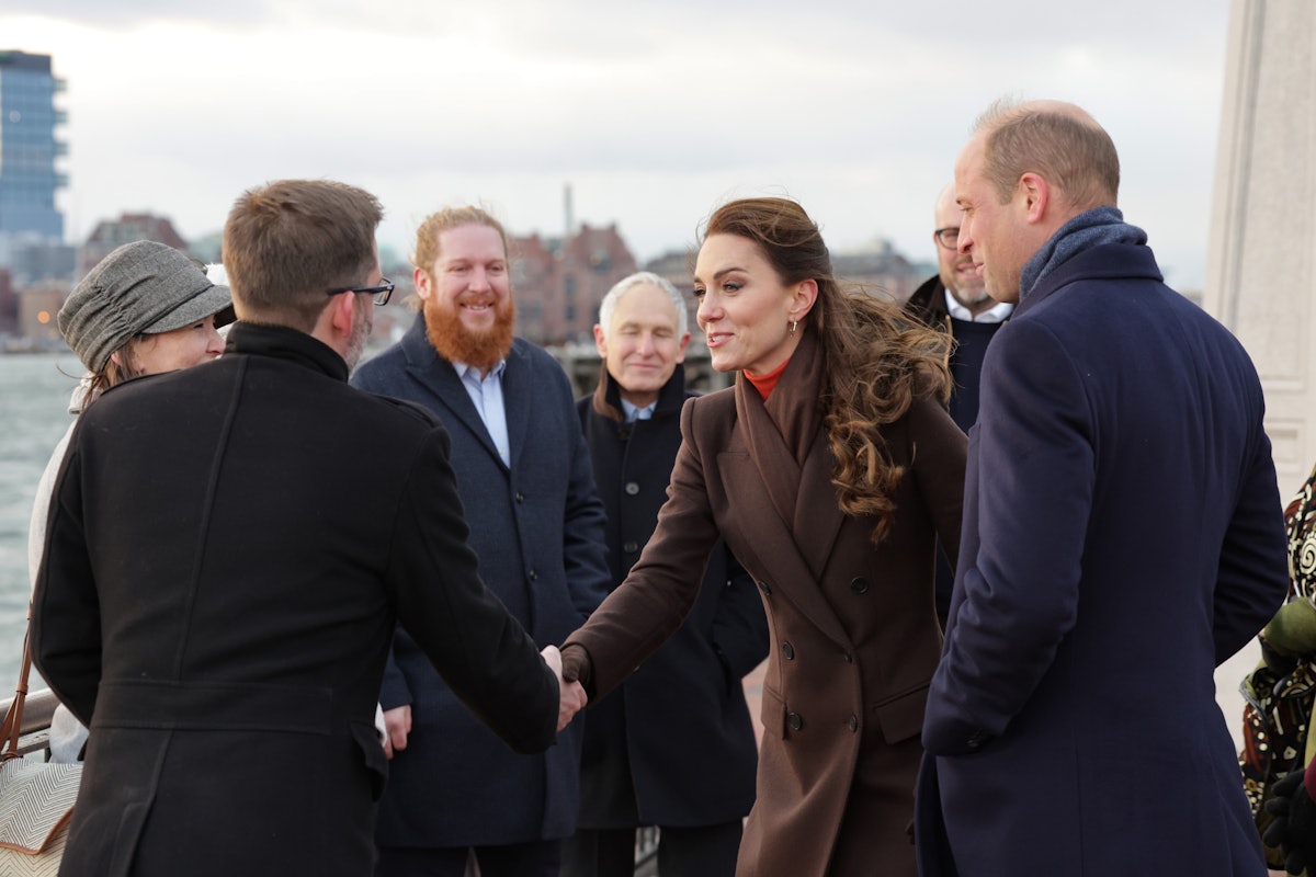 BOSTON, MASSACHUSETTS - DECEMBER 01: Catherine, Princess of Wales and Prince William, Prince of Wale...