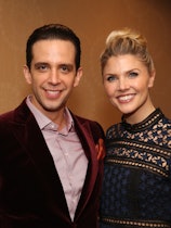 Nick Cordero and Amanda Kloots attend the Broadway Opening Night After Party for 'A Bronx Tale' at T...