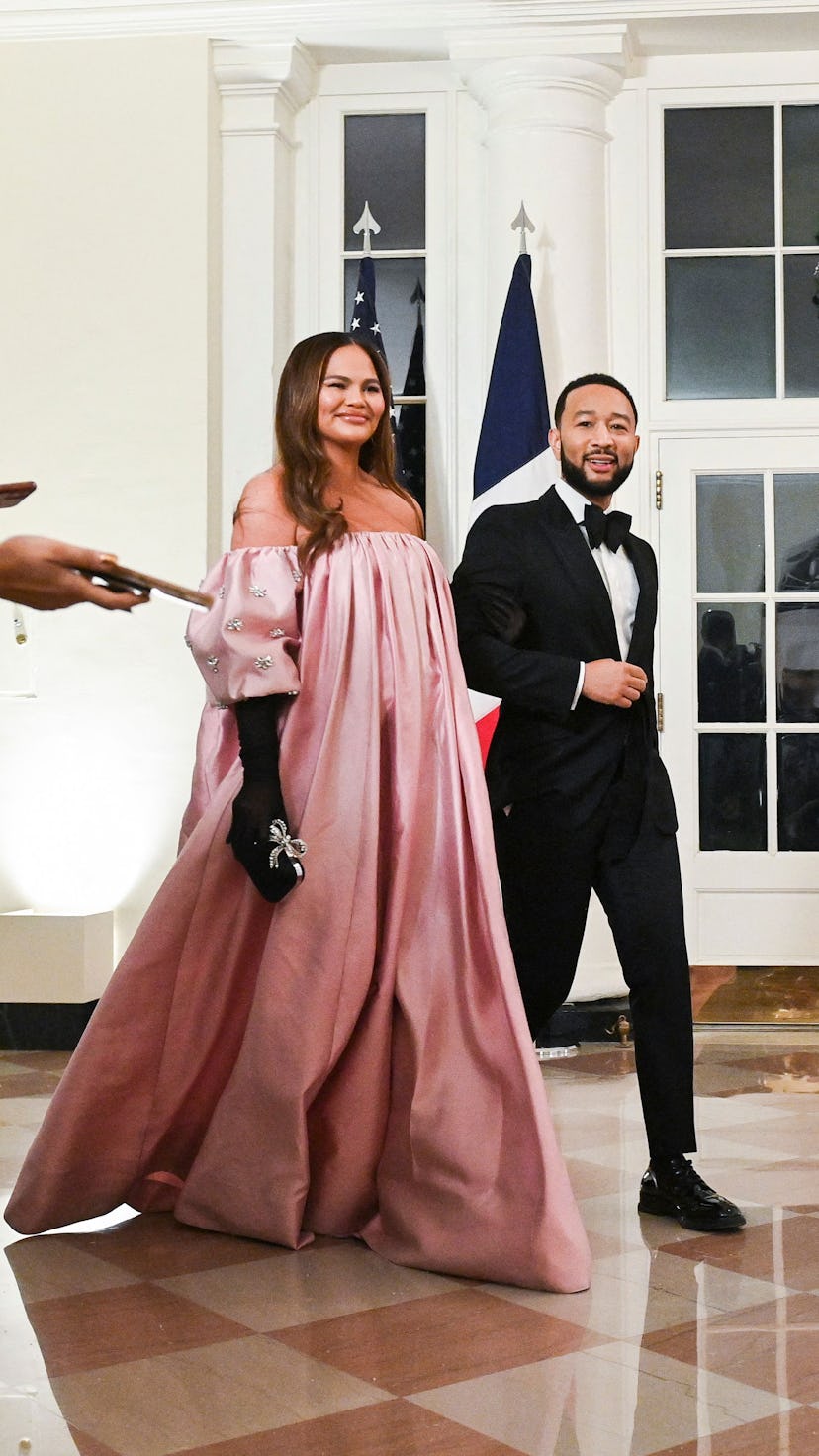 Chrissy Teigen and John Legend were among the many celebrities at the Dec. 1 White House state dinne...