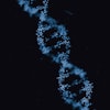 DNA Helix on Black Background