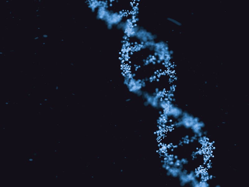 DNA Helix on Black Background