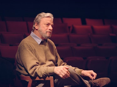 View of American composer and lyricist Stephen Sondheim (1930 - 2021) on stage during an event in th...