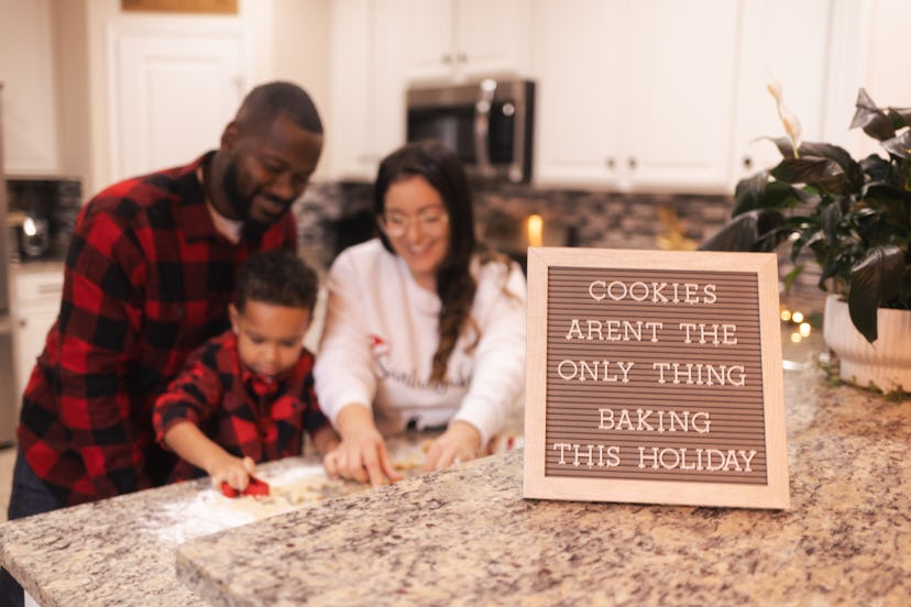 Holiday Pregnancy Announcement - Cookies - Diverse Family Christmas
4 Year Old
Black Father / White ...