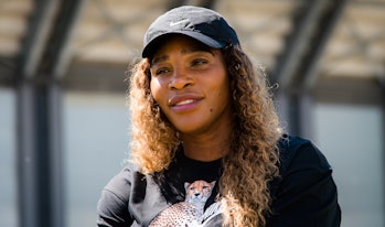 ROME, ITALY - MAY 10: Serena Williams of the United States talks to the media ahead of the Internazi...