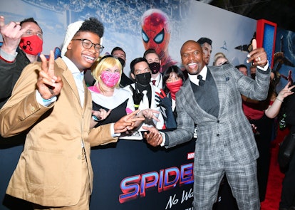 Isaiah Crews and Terry Crews at the premiere of 'Spider-Man: No Way Home' at the Regency Village and...