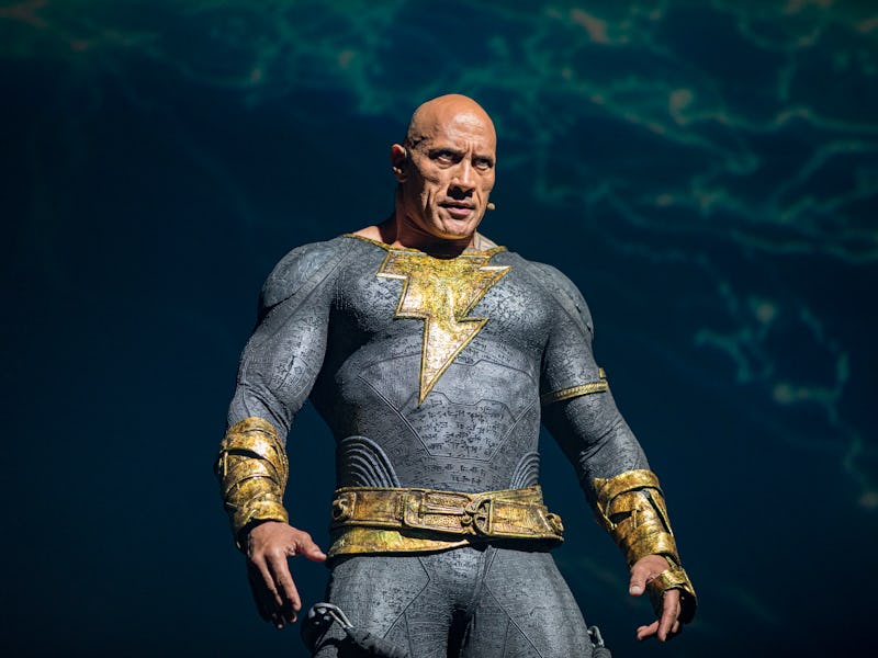 SAN DIEGO, CALIFORNIA - JULY 23: Actor Dwayne "The Rock" Johnson appears at the Warner Brothers pane...