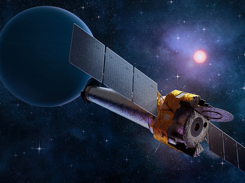 Artist rendering of the Chandra X-ray Observatory space telescope, created on May 19, 2021. The plan...