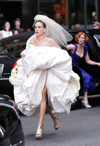 For Carrie Bradshaw, wedding shoes were nearly as important as the dress.