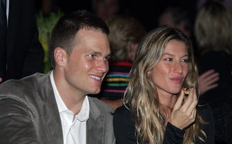 (051909 Boston, MA) Tom Brady and Gisele Bundchen attend the Chamber's centennial celebration. Tu...