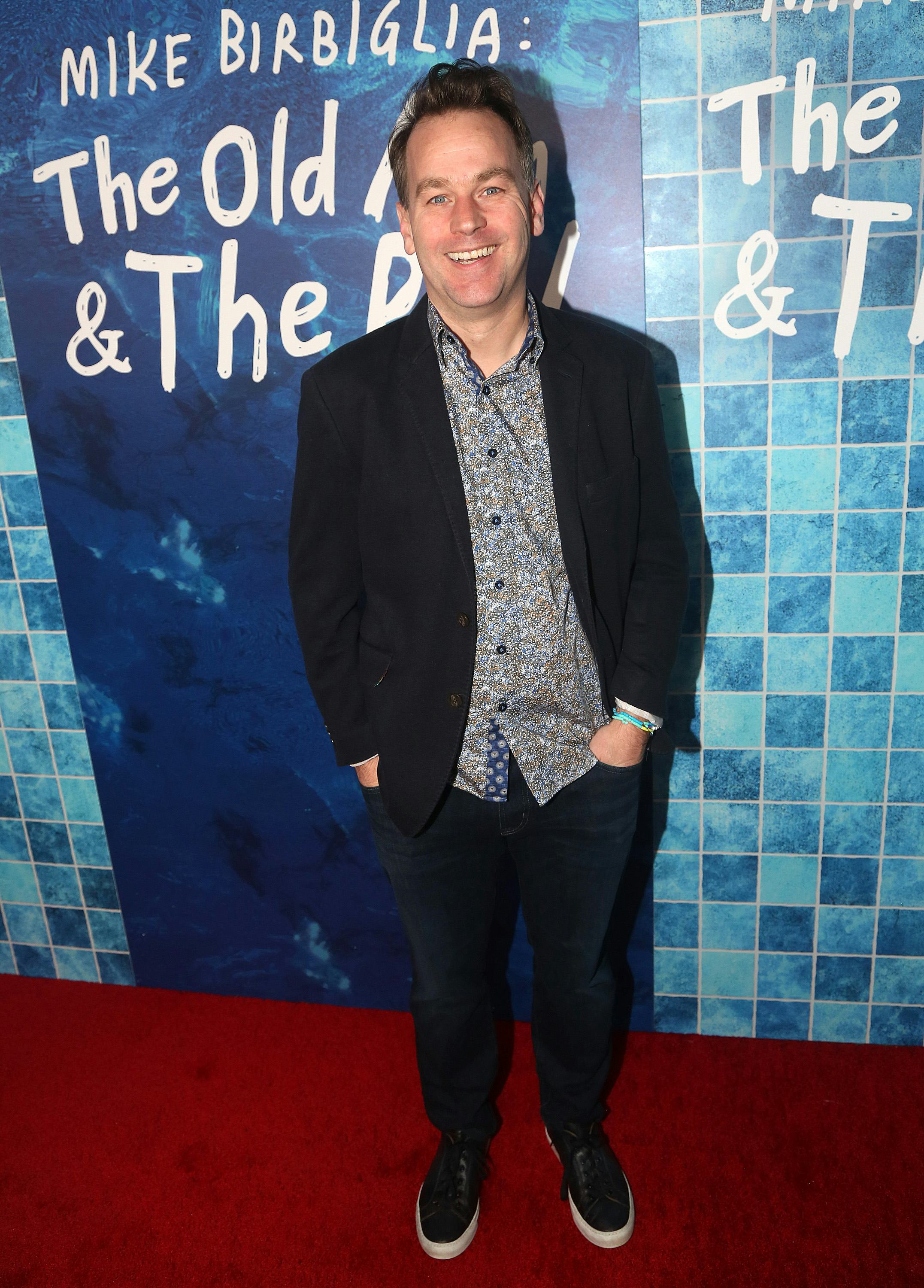 Mike Birbiglia poses at the opening night of the new play &ldquo;The Old Man &amp; The Pool."