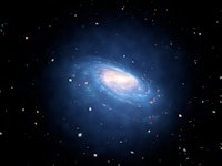 Galaxy and associated dark matter halo, illustration. A dark matter halo is a supposed galaxy compon...