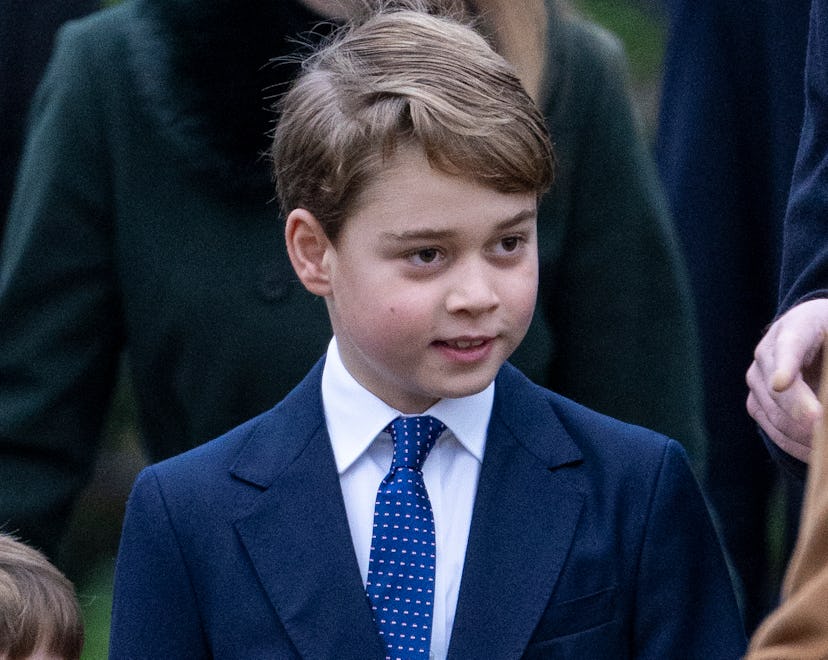SANDRINGHAM, NORFOLK - DECEMBER 25: Prince George of Wales attends the Christmas Day service at St M...