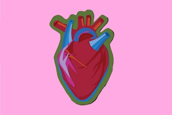 Flat Design Human Heart