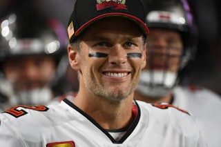 Tom Brady celebrated Christmas with his kids. Here, the Tampa Bay Buccaneers prepare for a game agai...
