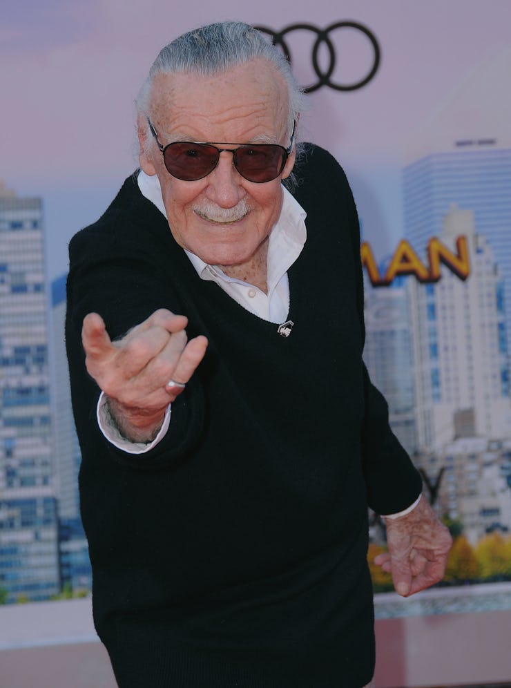 HOLLYWOOD, CA - JUNE 28: Stan Lee attends the World Premiere of Columbia Pictures' 'Spider-Man: Hom...