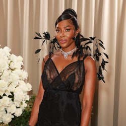 Naomi Campbell's outfit at British Vogue's Forces For Change dinner.