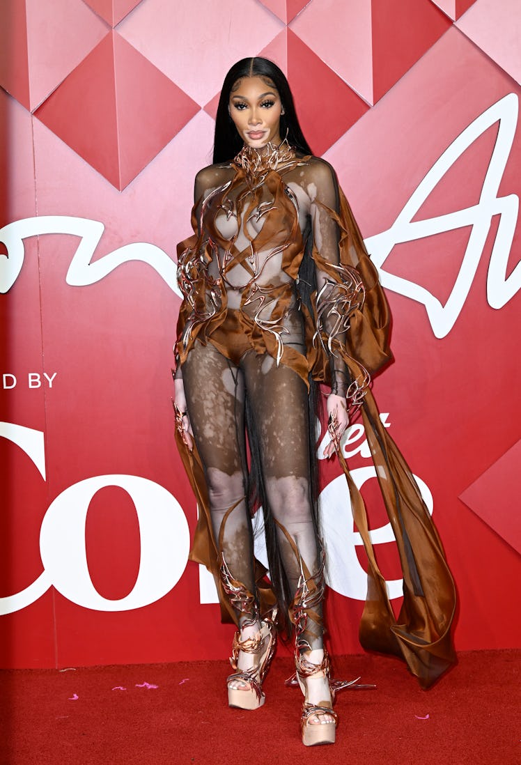 Winnie Harlow attends The Fashion Awards 2022 