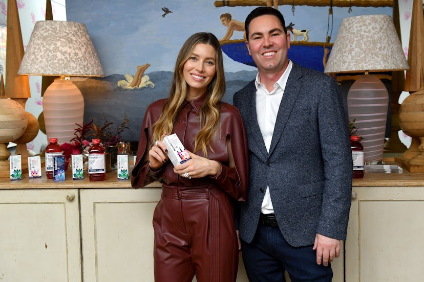 Jessica Biel and Jeremy Adams launch KinderMed at the Crosby Hotel on November 15, 2022 in New York ...