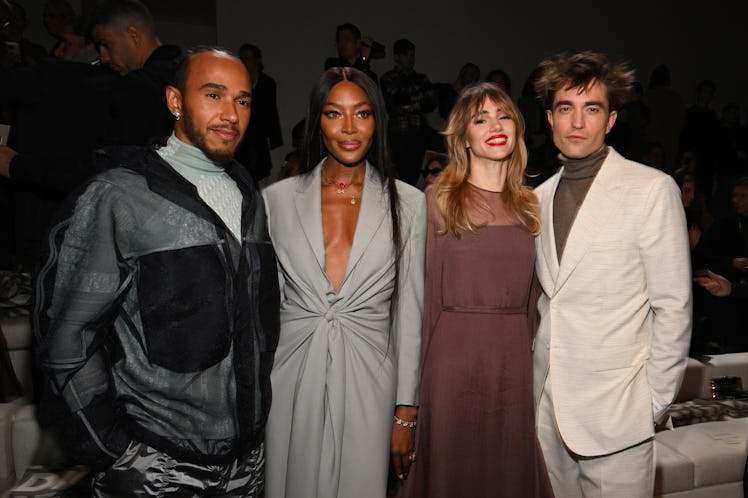 Lewis Hamilton, Naomi Campbell,  Suki Waterhouse and Robert Pattinson 
