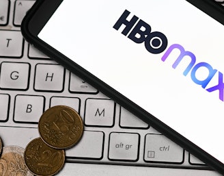 POLAND - 2022/12/02: In this photo illustration a HBO Max logo seen displayed on a smartphone. (Phot...