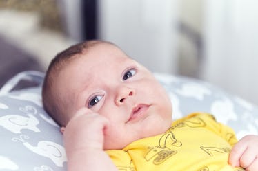 View of a baby lying down